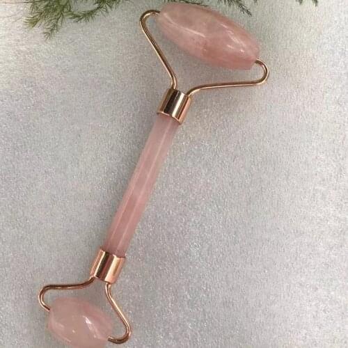 Kamien Gua Sha Stone For Face Massage Rose Quartz Jade Stone Face Massage Roller 1pc 14-15cm