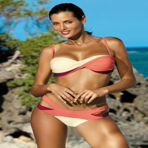 Bikini Set Women One Piece Swimsuit Beach Wear Bathing Suit Women Low Waist Polyester Wire Free Blackless Durable Sexy Bikinis