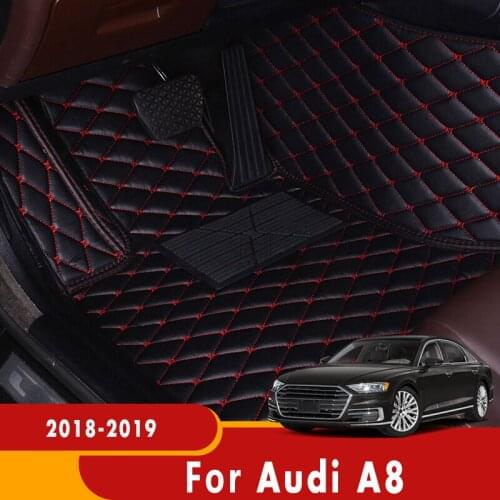 Custom Carpets For Audi A8 2019 2018 Car Floor Mats Car Accessories Interiors Auto Styling Leather Waterproof Foot Pads Covers