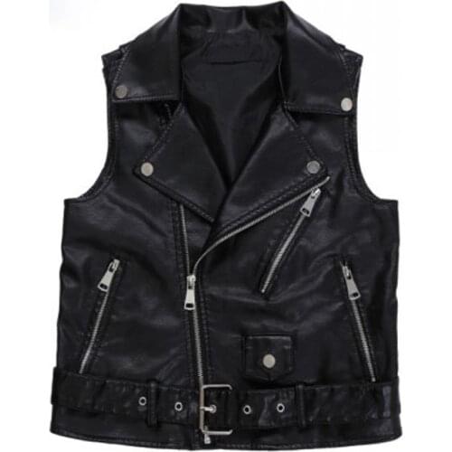 Faux Leather Jacket Coat Women 2021 Spring New Short Casual Pu Pockets Zipper Shrug Winter Sleeveless Jackets Coats Woman Vest