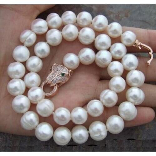 HOT AAA 12-13MM SOUTH SEA WHITE PEARL NECKLACE 18 INCH