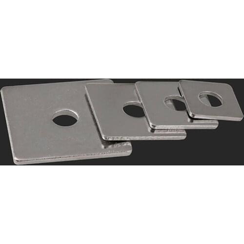 M4 Metric Square Flat Washers 304(A2) Stainless Steel Washer Thickness 1mm Outer Diameter 10 16 20mm