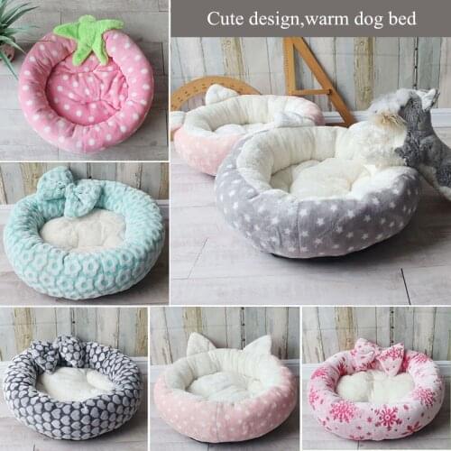 Pet Dog Kennel Soft Round Pet Lounger For Small Medium Dogs Sleeping Cushion Warm Cat Nest Puppy Basket Chihuahua Teddy Sofa
