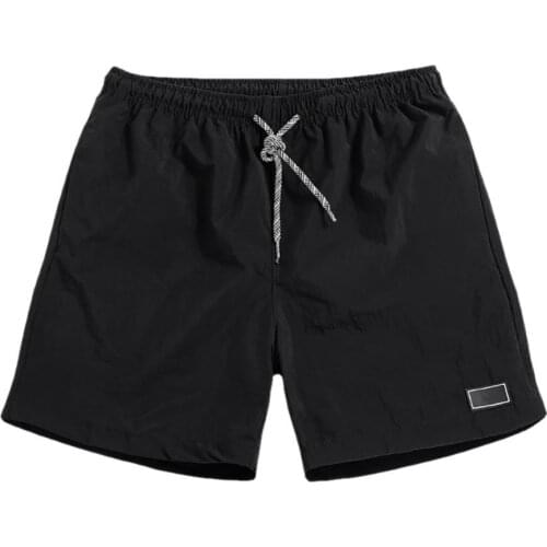 New Men Casual Breathable Quick Dry Pants Pockets Beach Solid Color Sport Shorts for Daily Wear