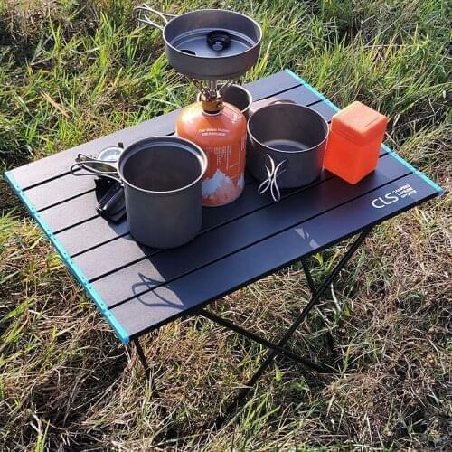 Backpacking Campsite-Table Lightweight-Design Aluminum Camping Beach Roll-Up for BBQ