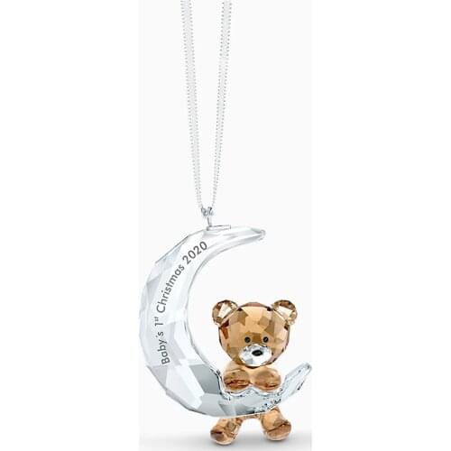 SWA 2020 Classic Cute Baby Crystal Moon The First Christmas Decoration Is A Special Birthday Gift For New Mothers To Family