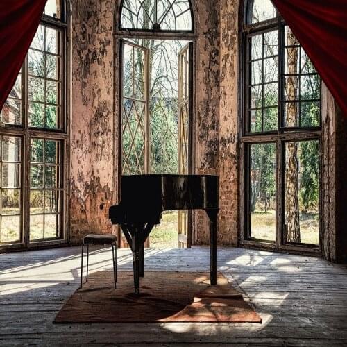 Nitree Photo Studio Props Photography Backdrop Gothic Take Pictures Dilapidated Room Piano Vinyl Background For Portrait