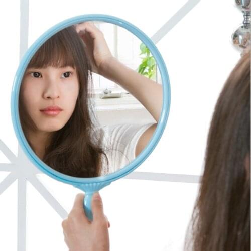 Barbershop Rearview Mirror Hand Mirror Handle Round Mirror Dental Special Mirror Beauty Salon Hand-held Mirror