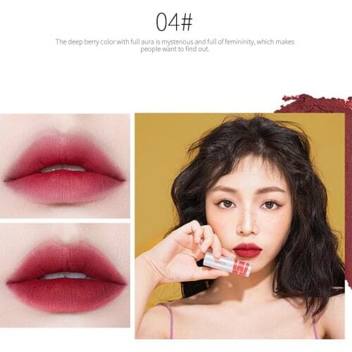CONN Liquid Lipstick Lip Mud Velvet Matte Lip Gloss Long-lasting Waterproof Cheek Dual Use Nude Natural Sexy Lip Makeup TSLM2