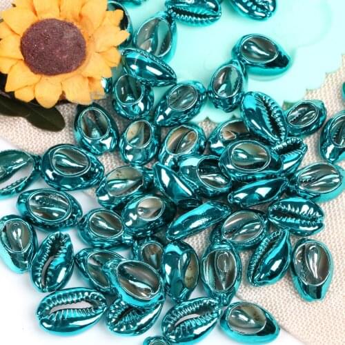 10 Pcs Natural Blue Beach Shell Beads For Jewelry Making 10-20mm Oval Shape Beads Diy Charm Necklace Bracelet Accessory
