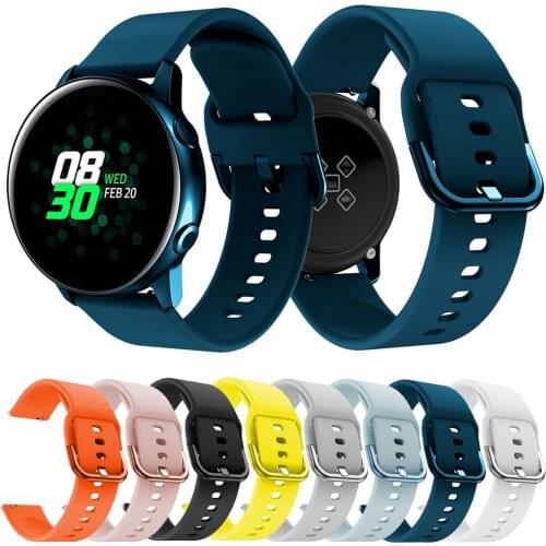 20mm Sport Soft Silicone Watch Band for Samsung Galaxy Watch Active Band Gear S2 Classic Galaxy Watch 42mm Rubber Strap Bracelet