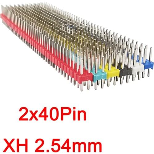 30/60Pcs 2.54mm 2x40Pin Double Row Male Pin Header 40Pin Connector Pitch 2.54mm 2x40P Straight Needle Block Terminal for Arduino