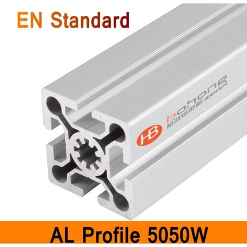 5050W Aluminium Profile EN Standard DIY Brackets Aluminium AL Extrusion CNC 3D DIY Printer Parts Aluminum Square Pipe T Slot