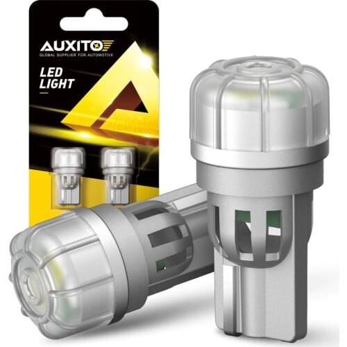 AUXITO 2Pcs Car Lights T10 W5W LED Bulb 3020 3SMD Interior Lighting License Plate Lamp Parking Position Side Marker Lights White