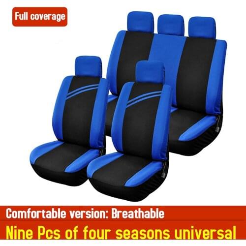 9 Pcs Car Seat Cover Vehicle Protective Cushion Four Seasons Universal Full Surround Headrest Auto Interior Decoration