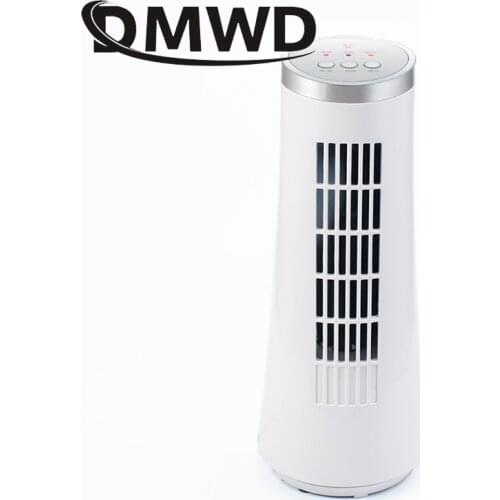DMWD No-blade Tower Fan Ventilator Leafless Shaking-head Mini Air Cooling Fans Desktop Bladeless Electric Conditioner Cooler EU