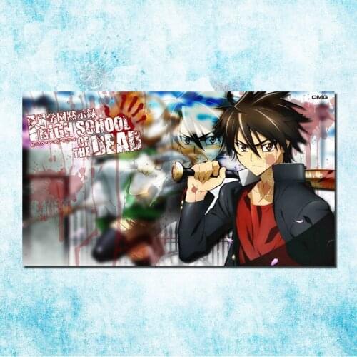 Highschool Of The Dead Art Silk Canvas Poster Print 13x24 24x43 Inch Sexy Anime Girl Wall Pictures For Living Room Decor-5