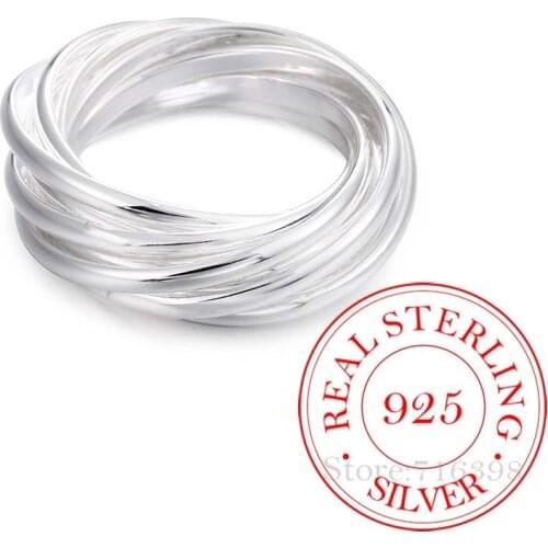 100% 925 Sterling Silver Jewelry Vintage Ethnic 9 Circle Silver Rings for Women Men Size 6 7 8 9 10 Fashion Anel De Prata Bijoux