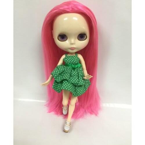 Joint body Nude blyth Doll Factory doll rose red hair Mini doll