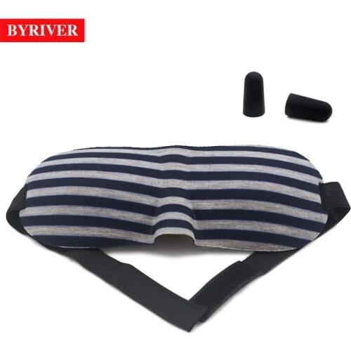 BYRIVER Sleep Eye Mask, Travel Eye Shade Cover, 3D Memory Foam Nap Light Blocked Eye Patch Blindfolds Blinders, FREE Earplug