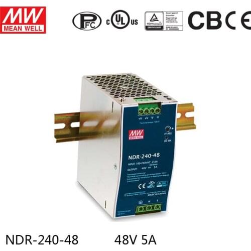 MEAN WELL NDR-240-48 Single Output 240W 48V 5A Industrial DIN Rail Mounted Meanwell Power Supply
