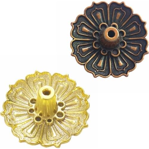 Mini Incense Holder Lotus Incense Burner Stick Holder Portable Lotus Censer Cone Plate Base With Stick Hole For Home Decoration