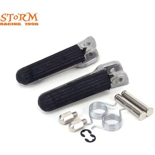 Motorcycle Front Foot Pegs Footrest Pedals Aluminum For CBR250 MC19 MC22 NSR250 50 75 80 CBR400 NC23 NC29 VFR400 RVF400 NC30NC35