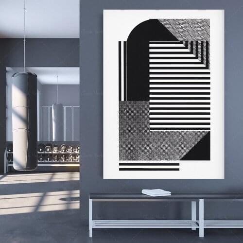 Prints Bauhaus Mid Century Minimalist Illustration Poster Modern Abstract Wall Art For Office Living Room Home Decor