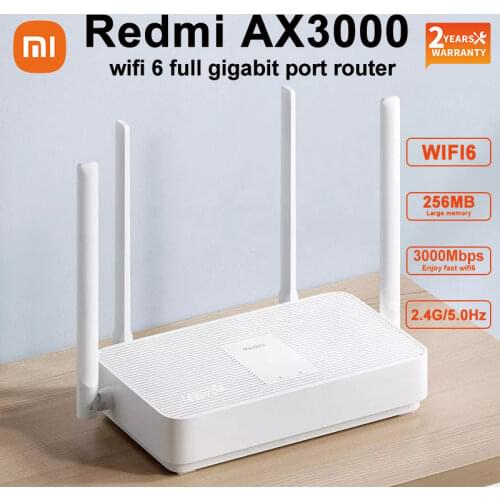 Xiaomi Redmi AX3000 Router Gigabit 2.4Ghz Dual-Band 5G Wireless Wifi6 Mesh Network Extender 4 High Gain Antenna replace AX6 AX5