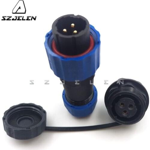 SD16TP-ZM ,3pin Outdoor waterproof connector plugs sockets, 16mm, IP67, LED power cable connector, 3 pin Male female connector