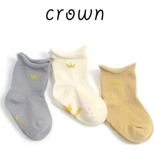3pairs/lot Newborn Babys Pure Cotton Soft Socks Boys Girls Loose Comfortbale Socks