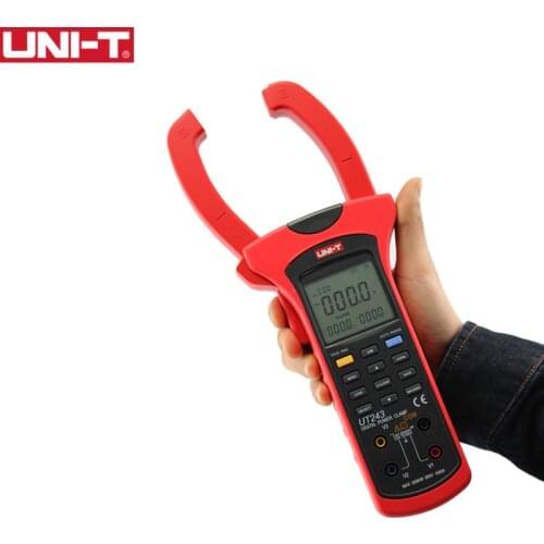 UNI-T UT243 Power and Harmonics Clamp Meters Phase Factor Power Meter Active Energy USB Interface AC Current Voltage Test
