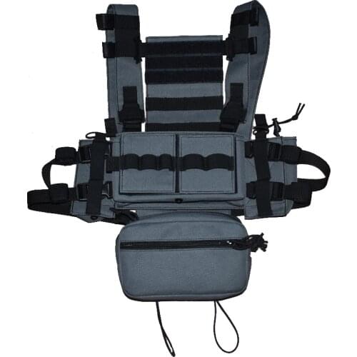 Military Airsoft MK3 Chest Rig Vest Tactical with Drop Down Pouch Cordura Nylon Magazine Paintball Hunting Vest Gear Accessories