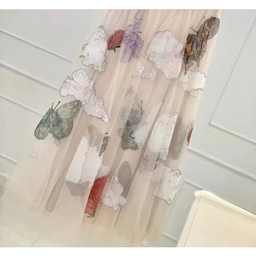 Super Quality African beaded Lace Fabric Embroidery SYJ-78882 Tulle Lace Fabric For Nigerian party Dress