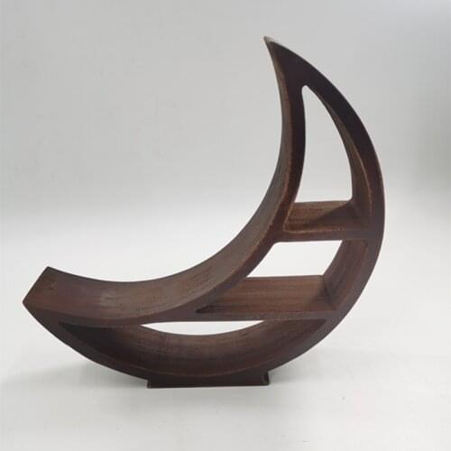 Yangmu Moon Shelf Decorations Crescent - Shaped Essential Oil Storage Grid Home Decoration Decorations