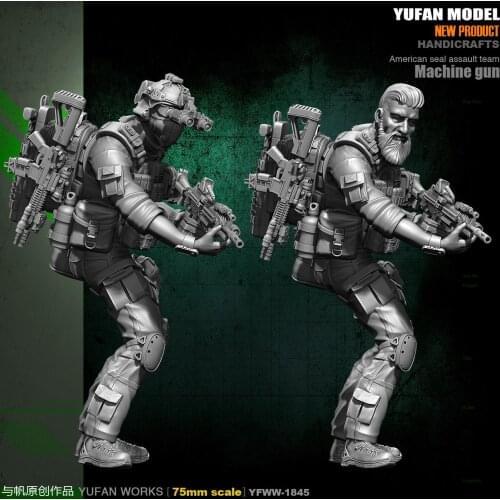 Yufan Model Originally 75mm Resin Soldier (double Head) YFWW-1845