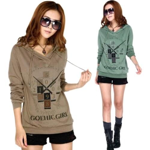 Woman Sweatshirt Plus Size M-4XL Womens Clothing 2014 New Autumn Spring Long-sleeve Loose Hooded Female Pullover xxxl xxxxl