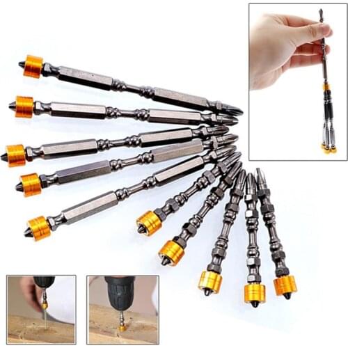 1Pcs Magnetic Screwdriver Bit Cross Double Head Electric Screwdriver Bit Magnetic Bit Is Suitable For Drilling Wall Screws