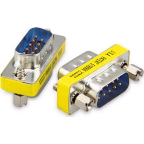 10pcs Serial Port Male to Male M/M Adapter DB9 Male to Male Connector RS232 Serial Port Adapter