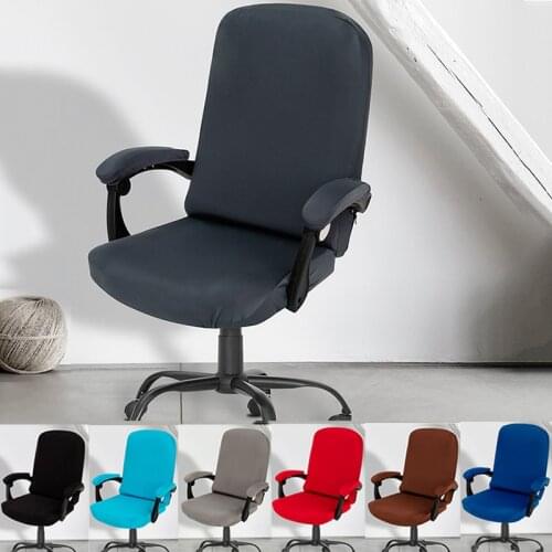 4Pcs/set Home Office Chair Cover Spandex Computer Armchair Cover Stretch Fabric Gaming Chair Cover Split Boss Chairs Cover