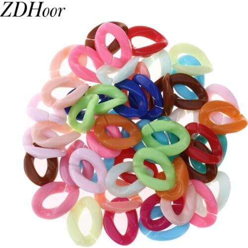 Acrylic Twisted Chain Buckles Elegant Dress Shirt Decor Candy Color Loops DIY Pendant Necklace Jewelry Making Connectors Crafts