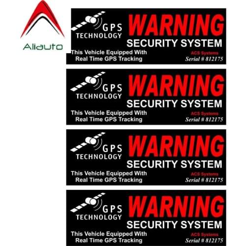 Aliauto 4 X GPS Warning Security System Personality Car Sticker for Mini Cooper Countryman Clubman Hatch R50 51 55,10CM*4CM