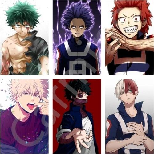 My Hero Academia DIY 5D Diamond Painting Japanese Animation Role Cross Stitch Picture Full Round&Square Drill Home Decoration