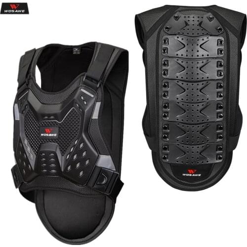 WOSAWE Motorcycle Armor Vest Adult Chest Back Protection Rider Motocross Off Road Spine Support Body Protective Gear
