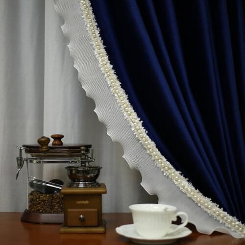 AS 2021 New French American Retro Shade Nordic Simple Light Luxury Velvet Customization Curtains for Living Dining Room Bedroom