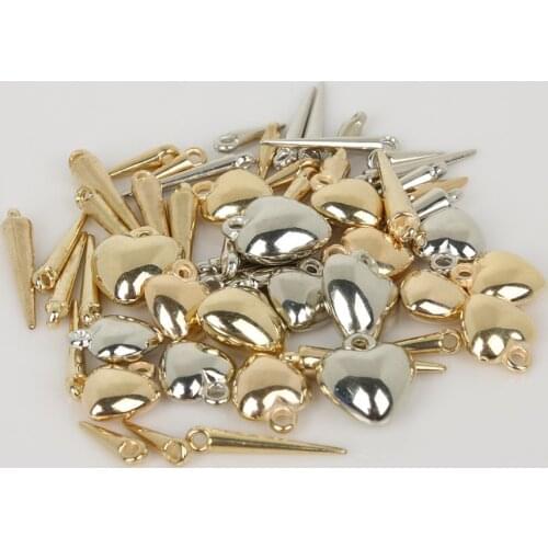 DIY Beads Heart and Long Nail type Plastic CCB Loose Spacer Beads Charm For DIY Jewelry Bracelet Making