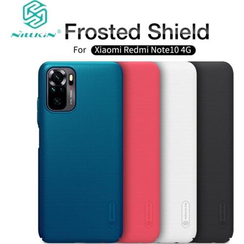 For Xiaomi Redmi Note 10 4G Case Super Frosted Shield Hard Matte Cover with Salient Dot Design For Redmi Note 10s Nillkin Case