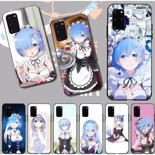 Hot Anime ReZERO Ram Rem Phone Case For Samsung A32 A51 A52 A71 A50 A12 A21S S10 S20 S21 Plus Fe Ultra