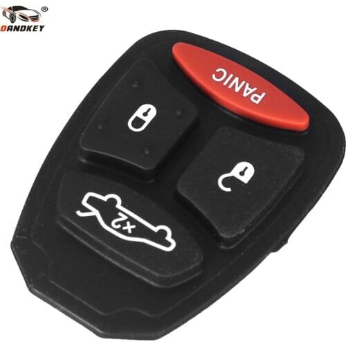 DANDKEY Rubber Button Pad Car Remote 4 3+1 Buttons Key FOB For Chrysler Aspen Dodge Durango Magnum Charger Ram For Jeep