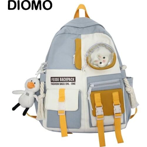 DIOMO New Arrival 2021 Summer Kawaii Backpack School Bags for Teenage Girls Cute Bookbag Back To School Japanese Style